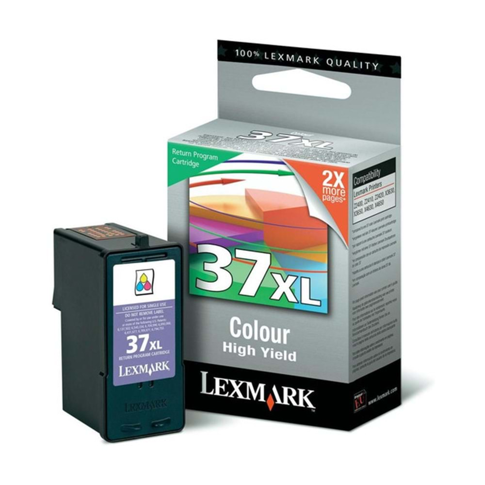 Lexmark 18C2180E CMY Mürekkep Kartuş (37XL)