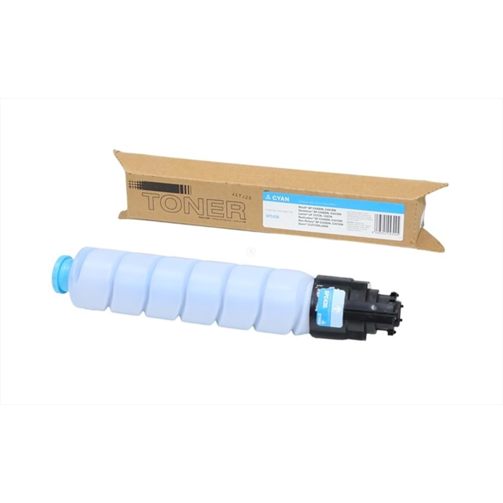 Ricoh AFICIO SP C 430 Mavi Muadil Toner, AFICIO SP C 430, AFICIO SP C 431, 360 Gr.(Made in USA)