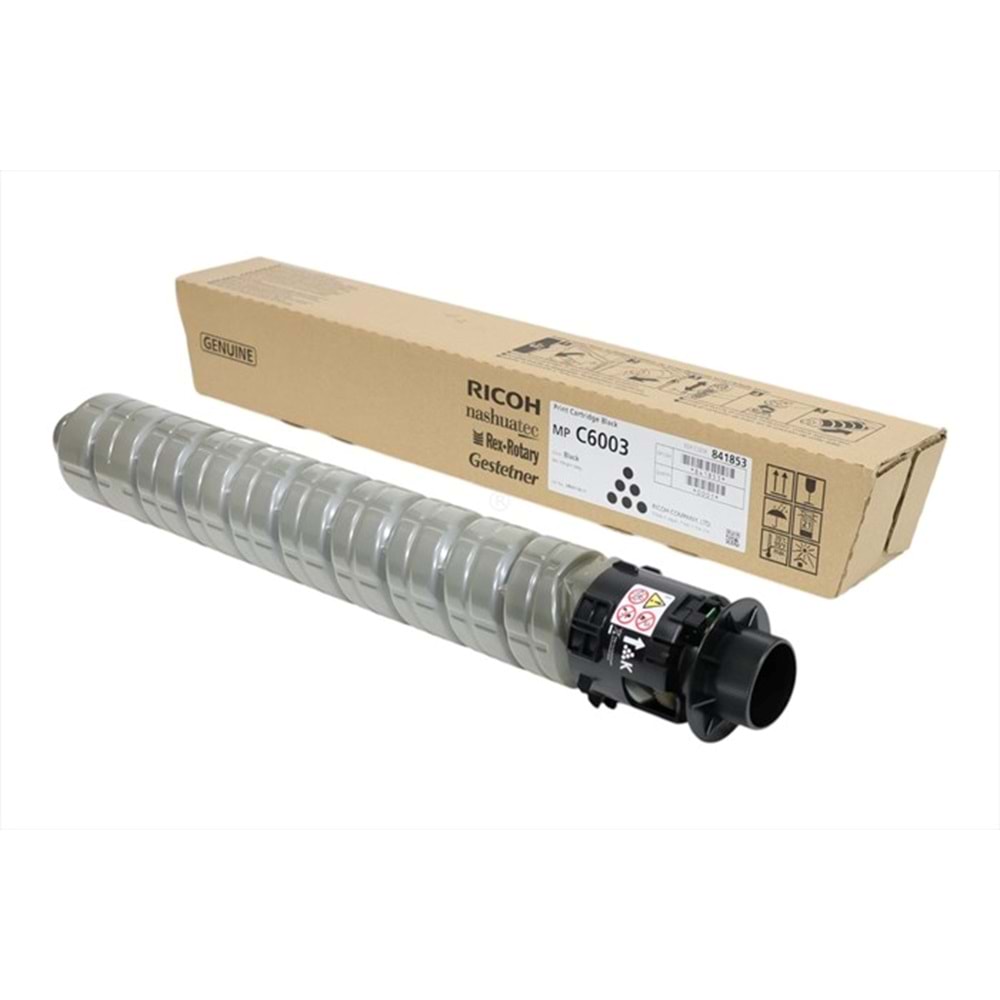 Ricoh C6003 Siyah Toner AFICIO MP C 4503, MP C 5503 MP C 6003, MP C 6004, 841853, Orjinal